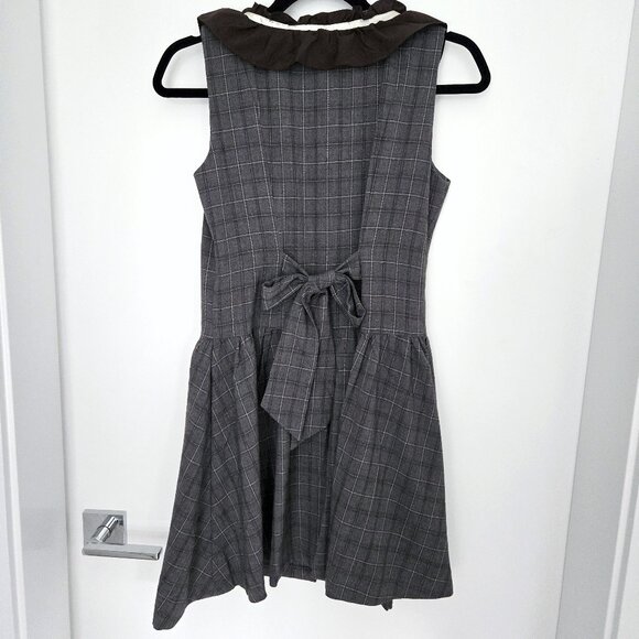 Japanese Fashion Tartan/Checkered Pattern Button Up Dress - Picture 6 of 6